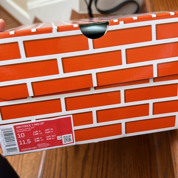 Nike Off-White x Air Force 1 Mid 'Black - Picture 4 of 10